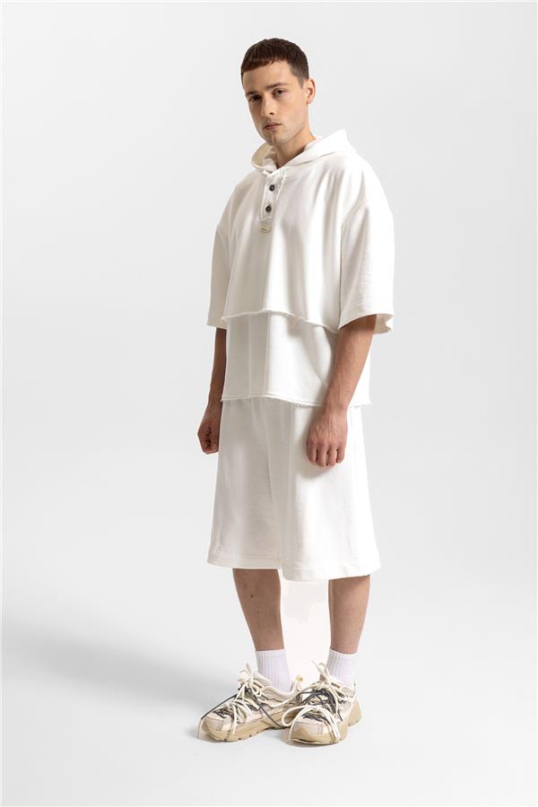 PİS DİKİŞLİ DOUBLE LAYERED SWEATSHİRT